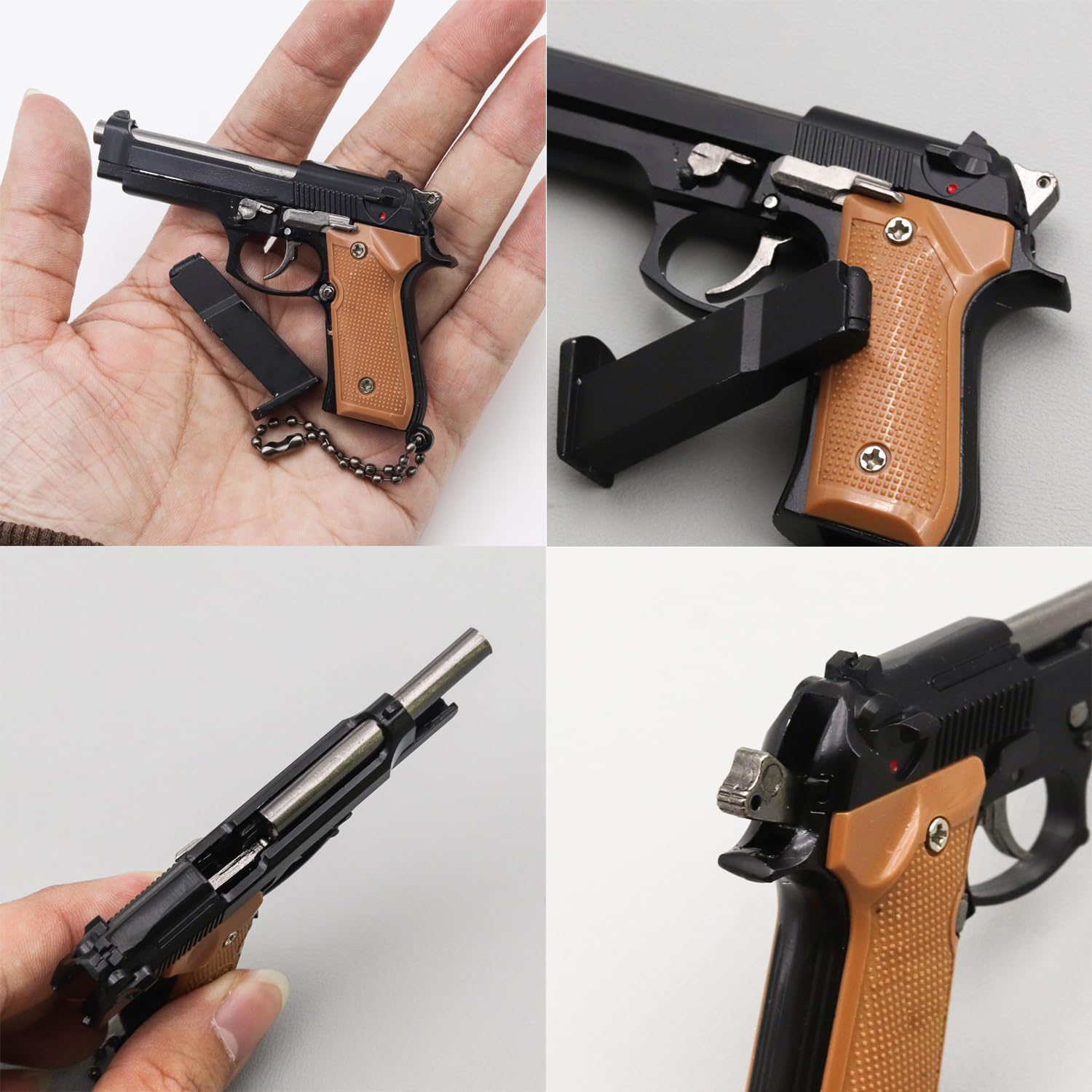 DoxiGlobal BERETTA 92F Keychain 1:3 METAL Pistol Shape Gun Model